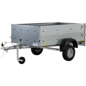 Stema Anhänger AN 750-10 mit Stützrad und Bordwandaufsatz, ungebremst.