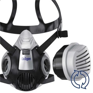 Dräger Atemschutzmaske Halbmaske X-plore 3300 A2 P3 Lackierermaske und Staubmaske Größe L
