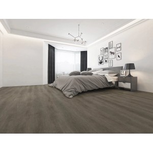 Click-Vinylboden Surprise Oak Diele Village im Schlafzimmer verlegt.