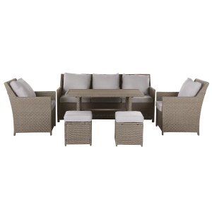 Beliani Lounge Set FONTI Taupe 69x188x89