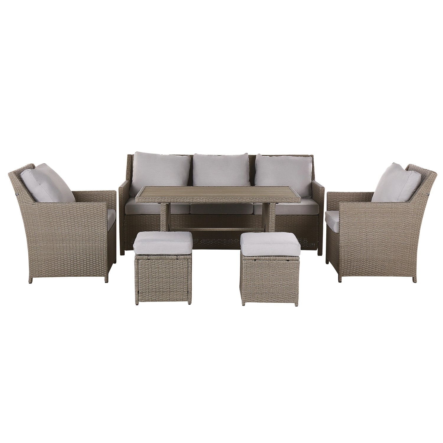 Beliani Lounge Set FONTI Taupe 69x188x89