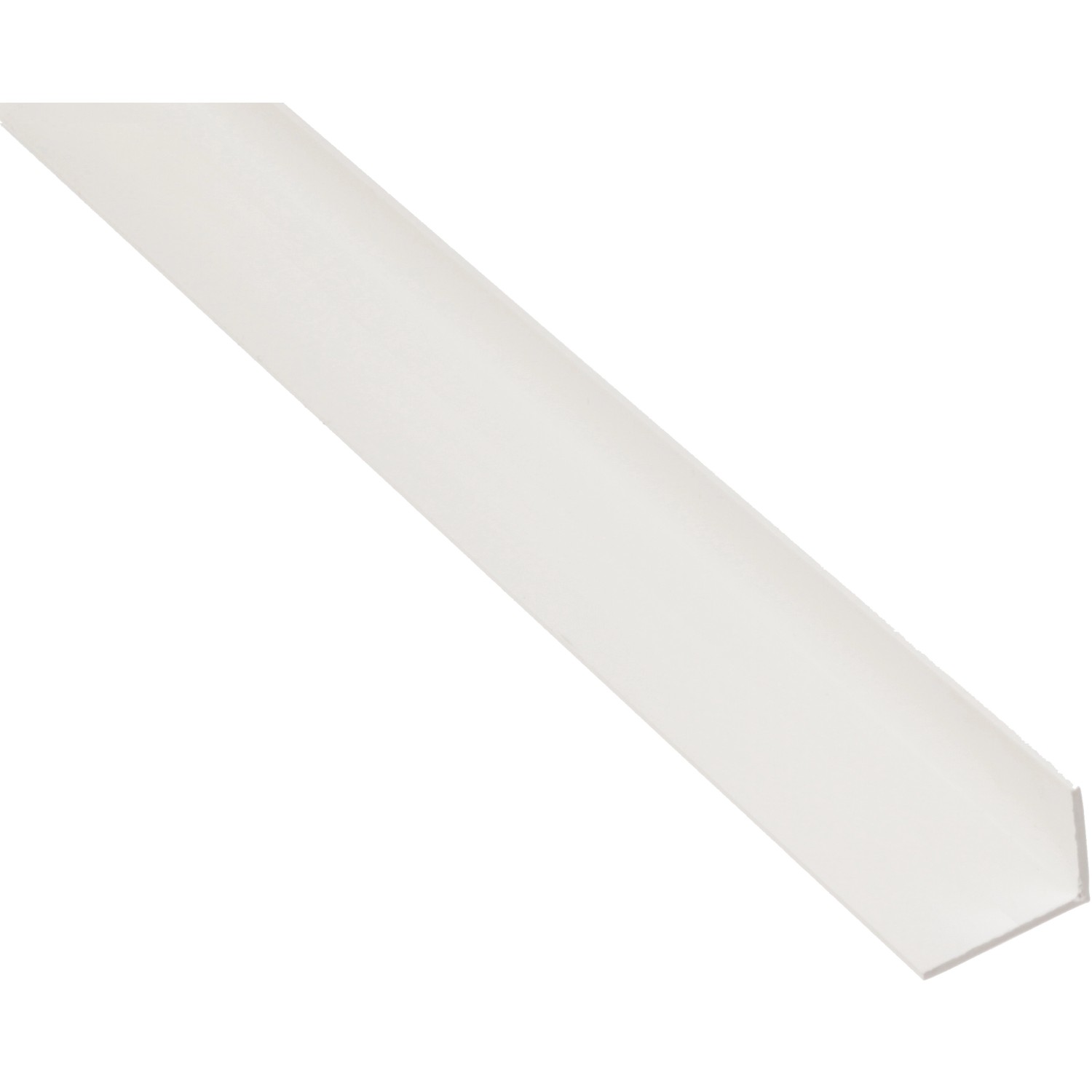 Winkelprofil ungleichschenklig Kunststoff 20 mm x 25 mm x 2.000 mm Weiß