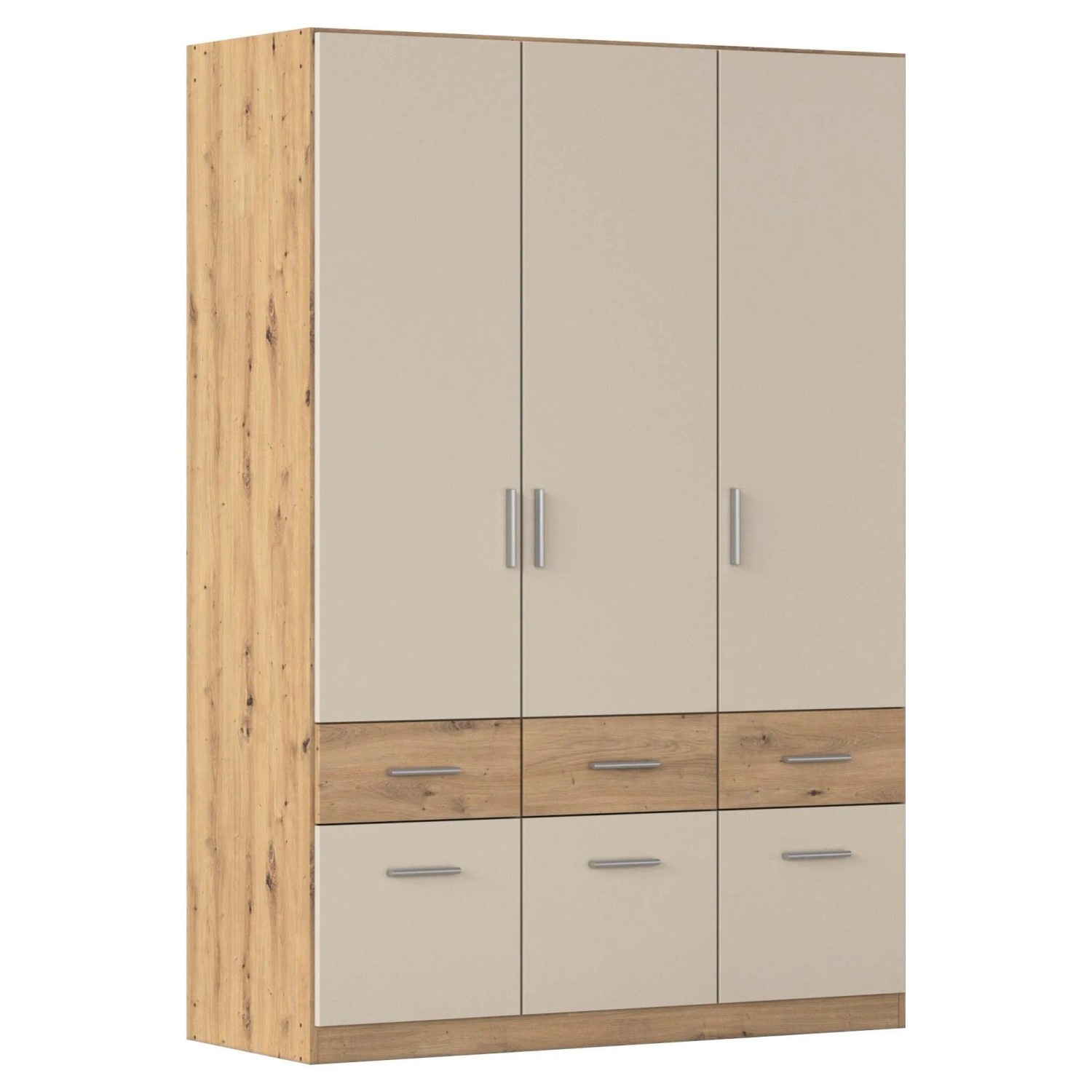 Mömax Drehtürenschrank Celle-Super Champagner/Eiche Artisan