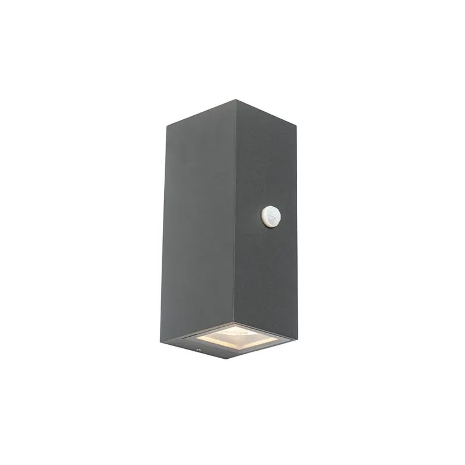 QAZQA Moderne Wandleuchte Anthrazit IP44 mit Bewegungsmelder Baleno II