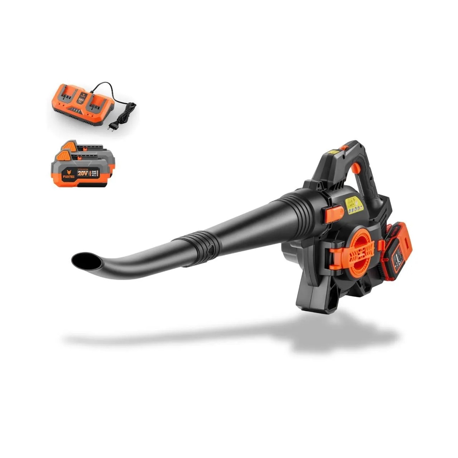 FUXTEC 40V Akku-Laubbläser/-sauger-Set FX-E2LBSSET 685,1 m³/h 2-in-1 Bläser/Sauger inkl. Akku Ladegerät & Laubfangsack