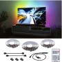 Paulmann EntertainLED USB-LED-Streifen für 75-Zoll-TV mit Farbwechsel und Fernbedienung.