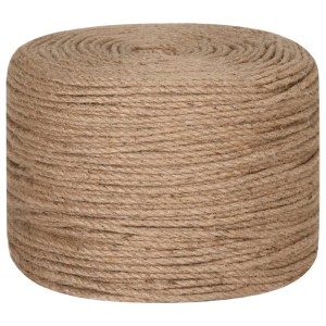Rolle vidaXL Juteseil, 4 mm stark, 100 m lang, für Bastelarbeiten und Dekoration.