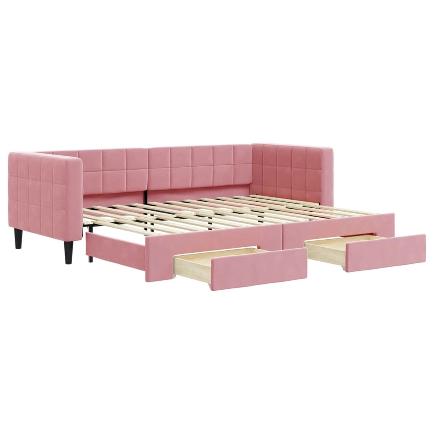 vidaXL Tagesbett Ausziehbar mit Schubladen Rosa 80x200 cm Samt1884195 günstig online kaufen