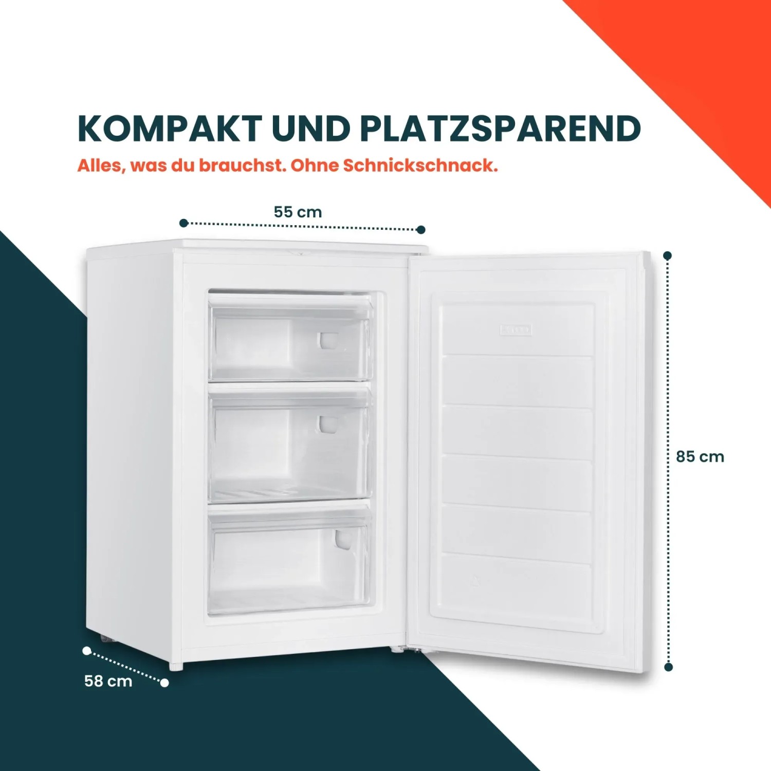 homeX Mini Gefrierschrank 87 L 4-Sterne freistehend weiß kaufen bei OBI