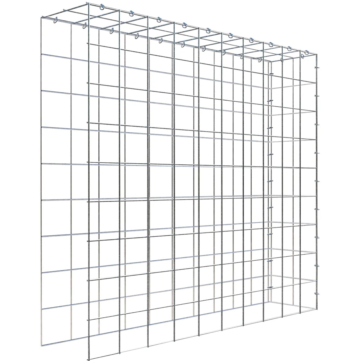 Gabiona C-Ring-Gabione-Anbaukorb Typ 4 90 x 100 x 20 cm Maschenw 10 x 10 cm