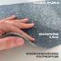 Graue Karat Stufenmatte Leipzig, selbstklebend, halbrunde Form, Detailaufnahme Material und Dicke.