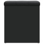 Schwarze vidaXL Sitzbank mit Stauraum, 42x42x45 cm, aus Holzwerkstoff und Kunstleder.