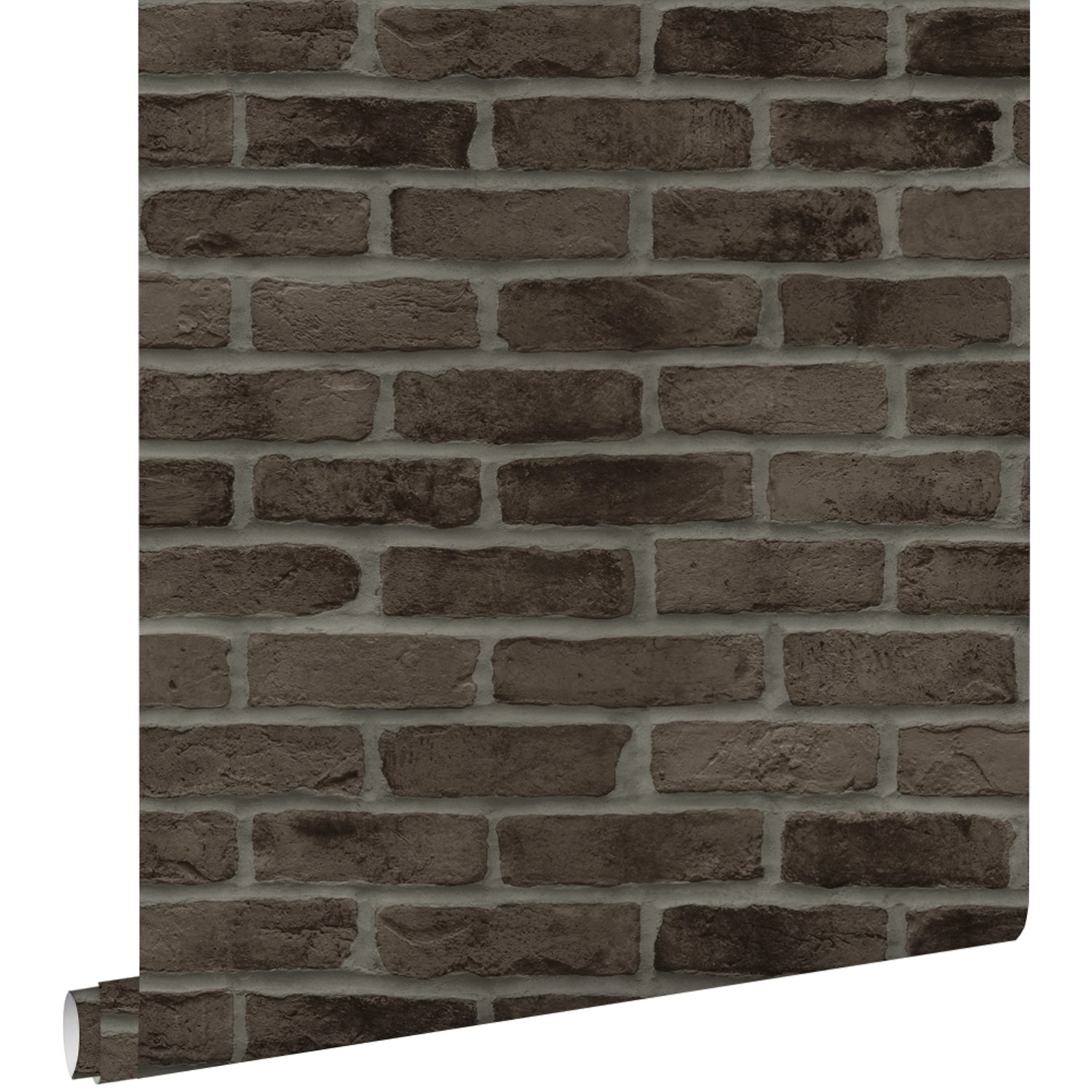 ESTAhome Tapete Backstein-Optik Dunkelbraun 53 cm x 10.05 m günstig online kaufen