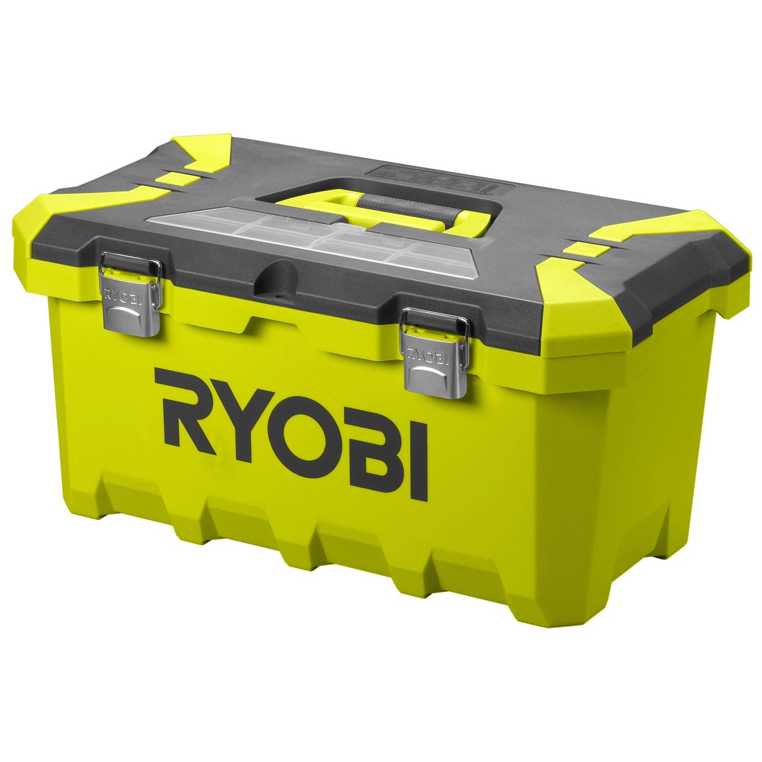 Ryobi Werkzeugkoffer (33 l) in Gelb/Grau für Winkelschleifer Zubehör.