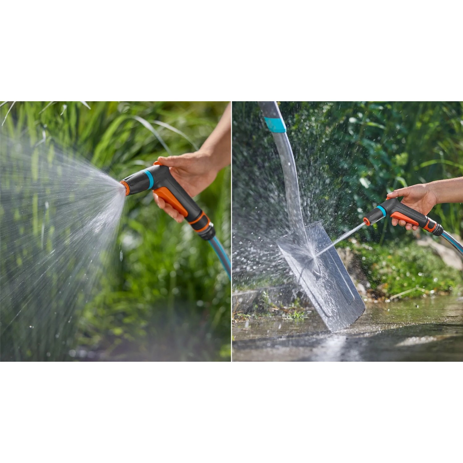 Gardena Reinigungsspritze Classic in Aktion: Bewässerung und Reinigung im Garten.