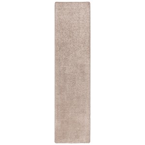Snapstyle Teppichläufer Mona in Taupe, 100x200cm, Hochflor Velours für Wohnbereiche.
