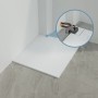 Rechteckige, weiße Aquabatos Duschwanne 100x80 cm in Schieferoptik, rutschfest montiert.
