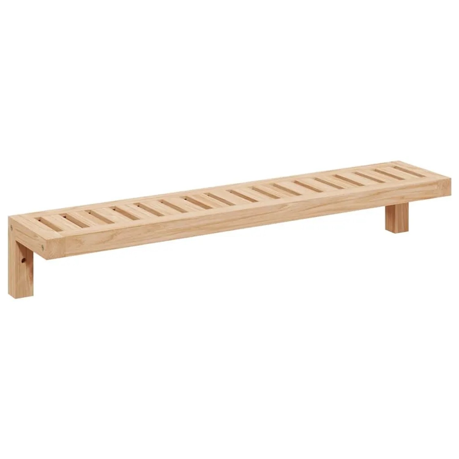 vidaXL Wandhängeregal Natur 62 x 10 x 12,5 cm Massivholz aus Walnuss 42009907