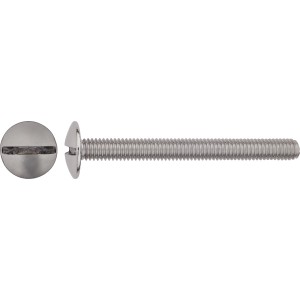 Gewindeschraube Rundkopf Ø 4 mm x 16 mm Stahl 12 Stück