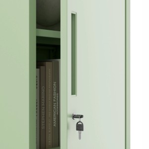 Jan Nowak Büro Aktenschrank ALEX 185 x 45 x 40 cm Fresh Style Pastellgrün