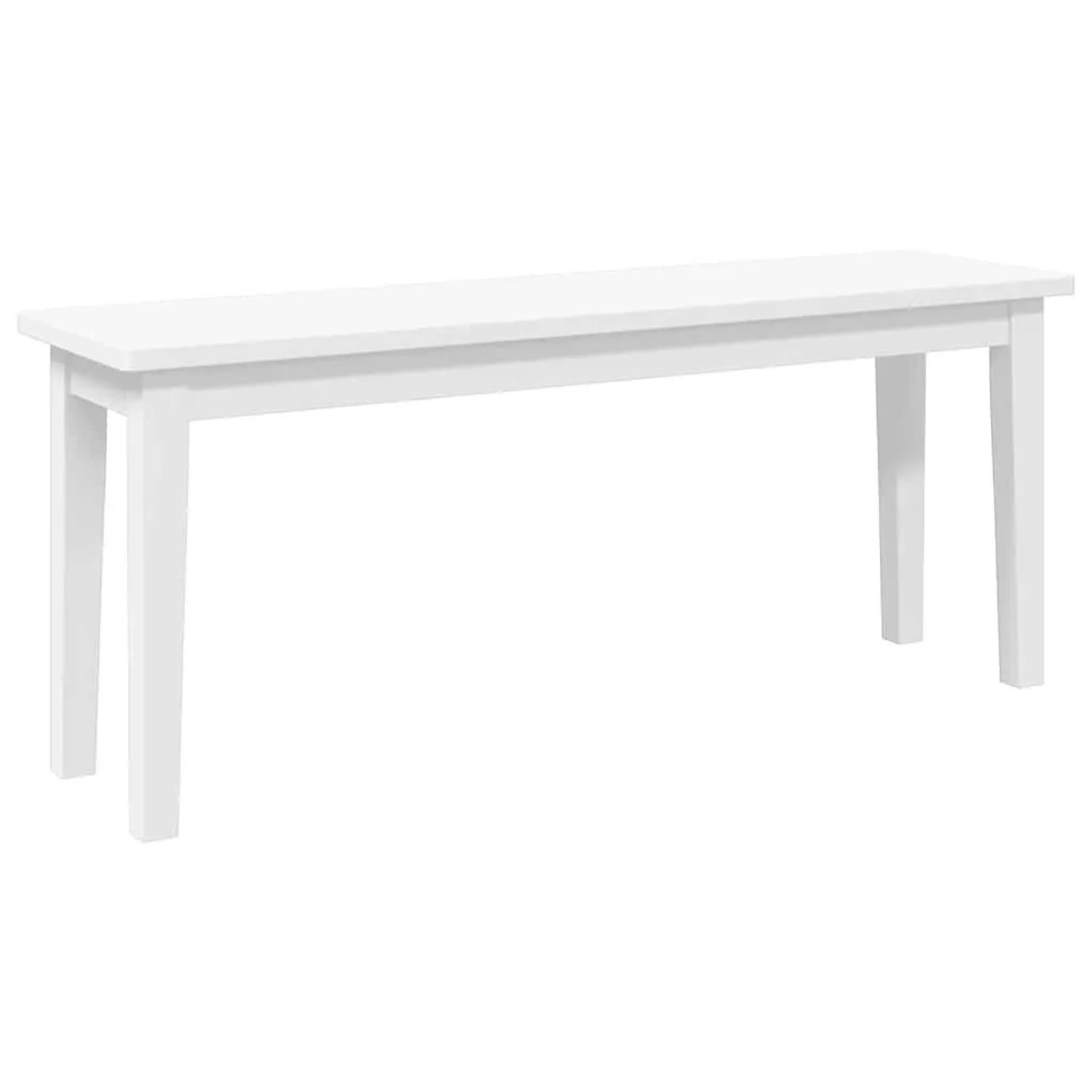 vidaXL Bank 110 cm Weiß Massivholz Gummibaum 4102608