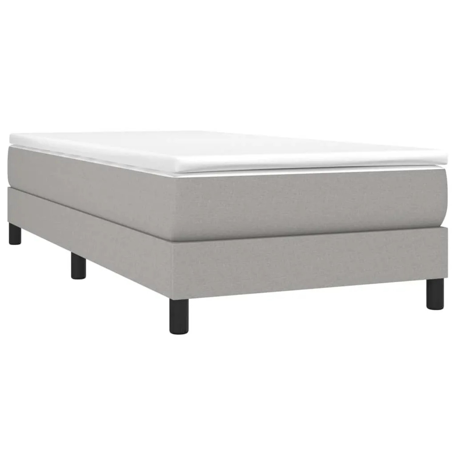 vidaXL Boxspringbett mit Matratze Hellgrau 90x190 cm Stoff 3144037 günstig online kaufen