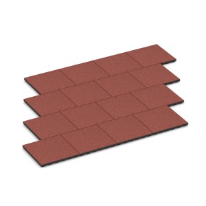 WARCO Fallschutzplatte-125 cm Tomatenrot 50 x 50 x 4 cm