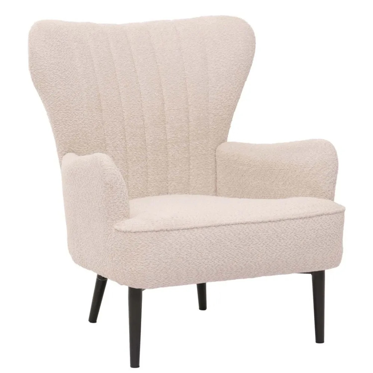 MCW Lounge-Sessel K37 Stoff Chenille 500g/m² Creme-Beige