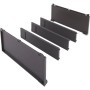 Blum Ambia-Line Flascheneinsatz Set aus Kunststoff, Oriongrau matt. Enthält 2 Rahmen und 3 Querteiler für Schubladen-Organisation.