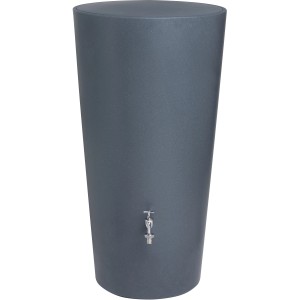 Arves Regentonne Rainbowl, 210 l, betongrau mit Auslaufhahn.