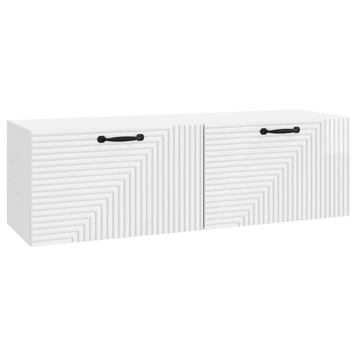 vidaXL Wandmontierter TV-Schrank Hochglanz Weiß 98 x 31 x 30 cm 898729