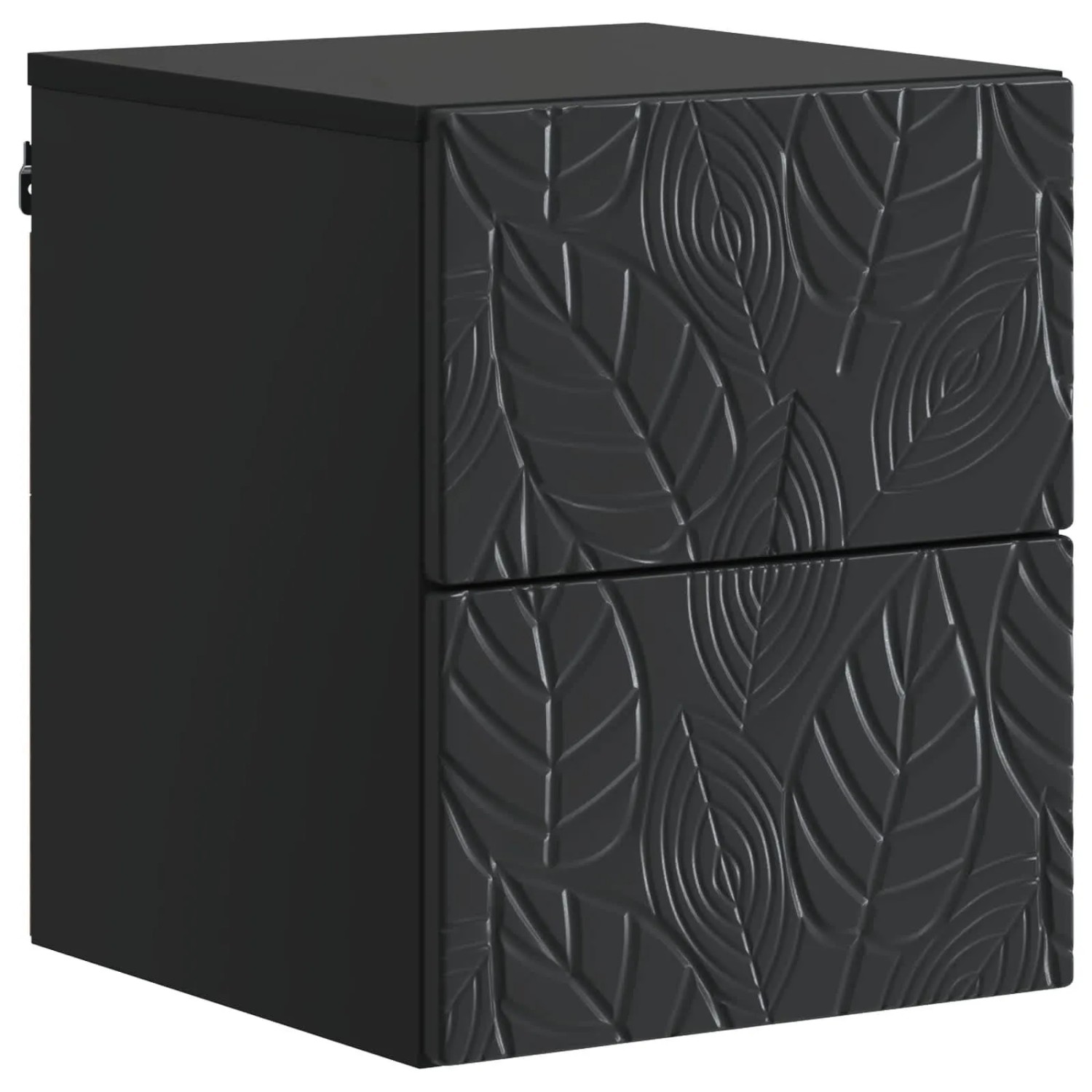 vidaXL Wandmontierter Nachttisch Schwarz 34,5 x 33 x 40 cm 898807