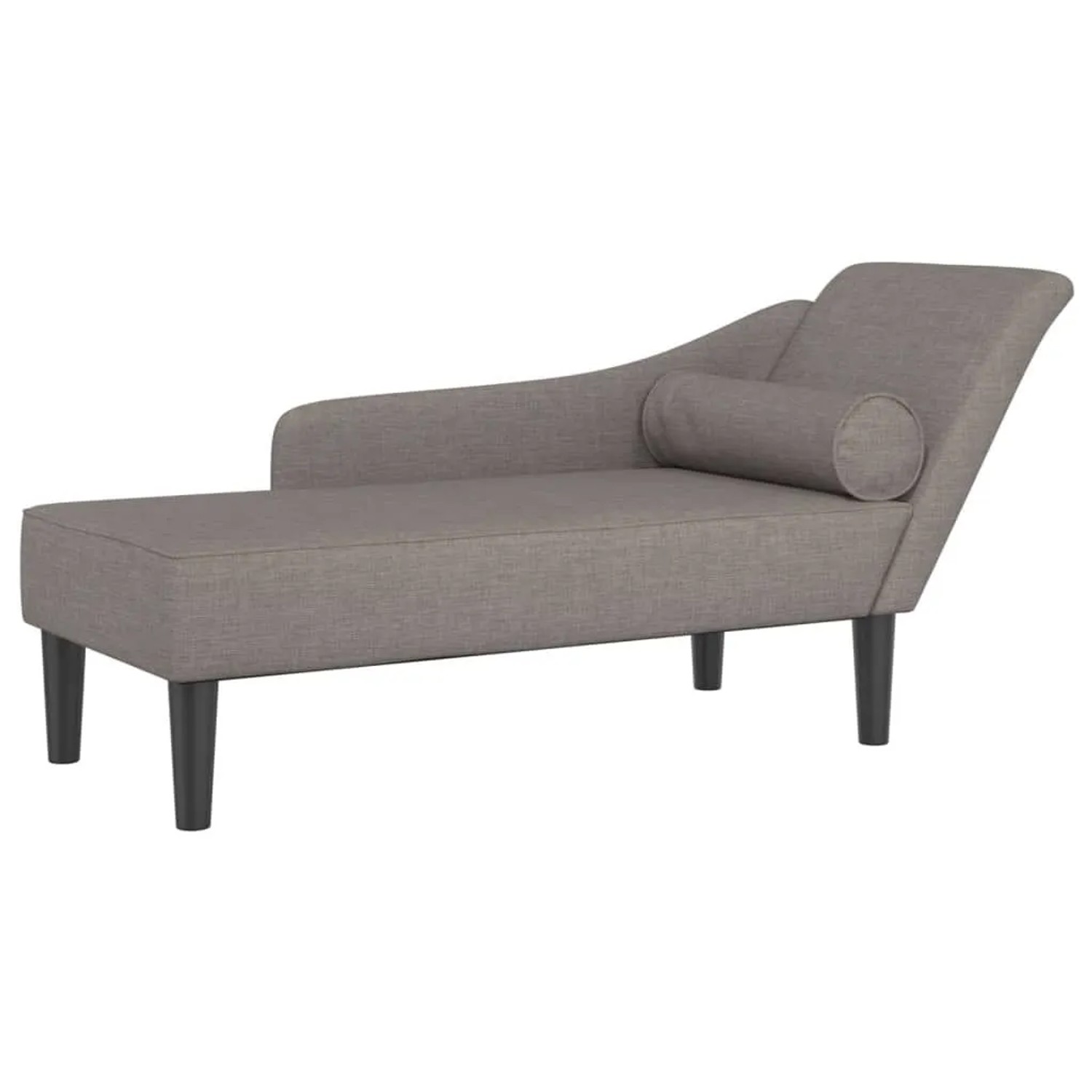 vidaXL Chaiselongue mit Kissen Taupe Stoff 4007601