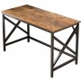 Rebiko Industrieller Computertisch Rustikaler Tisch Braun Loft Metall Retro