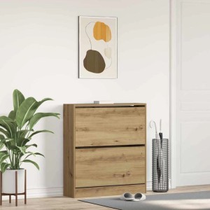 vidaXL Schuhschrank Räuchereiche 80 x 21 x 87,5 cm Holzwerkstoff 862215