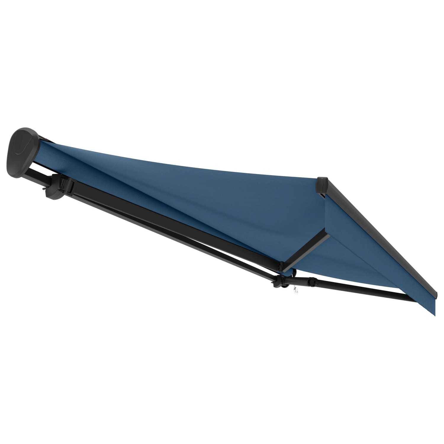 Halbkassetten-Markise Reno Anthrazit 5 x 3 m Blau
