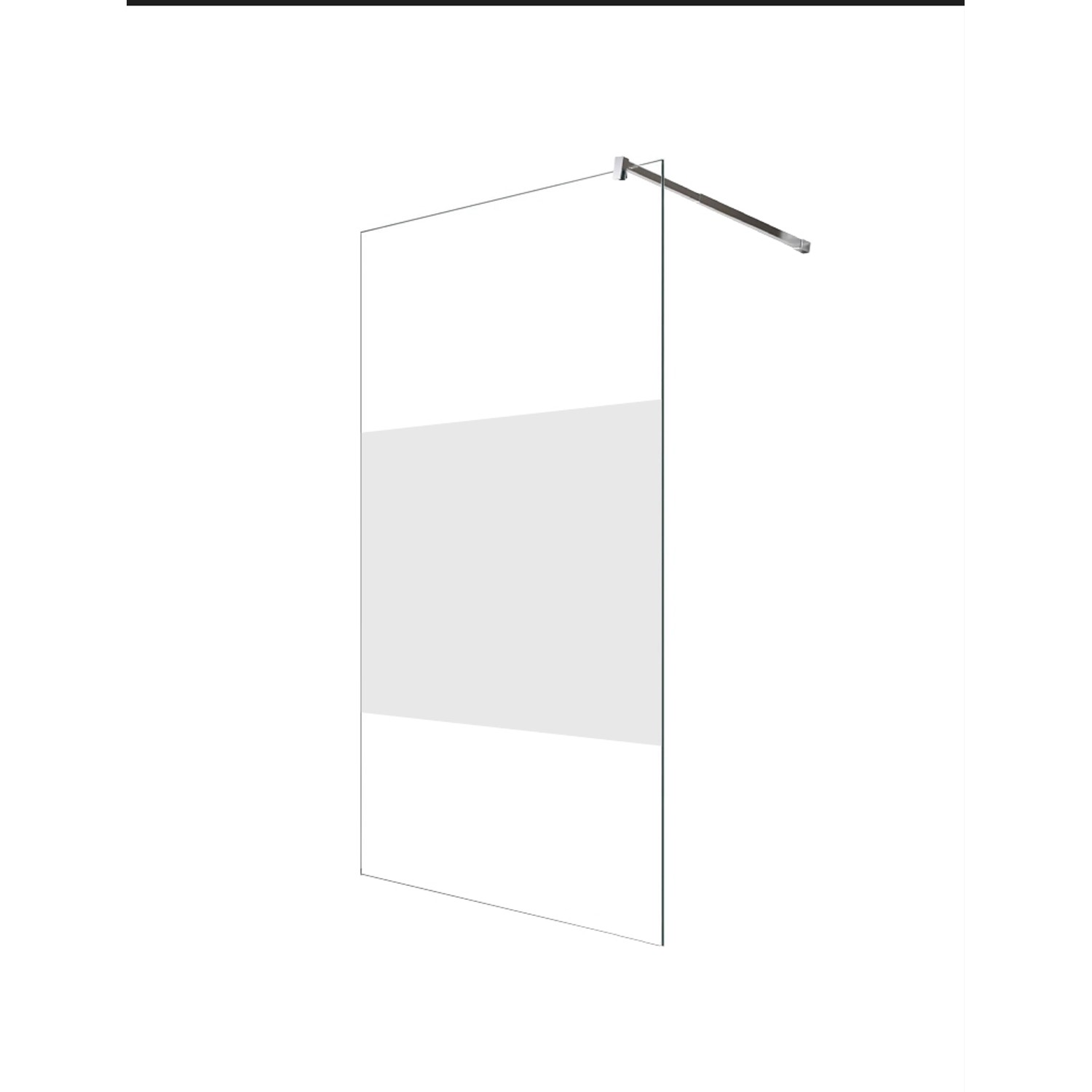 Glaszentrum Hagen 98x200cm Walk in Duschabtrennung Satiniert Mitte günstig online kaufen