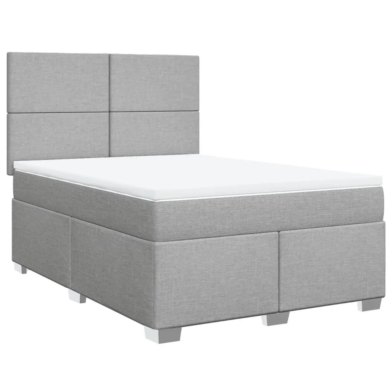 vidaXL Boxspringbett mit Matratze Hellgrau 140x200 cm Stoff 3292804 günstig online kaufen