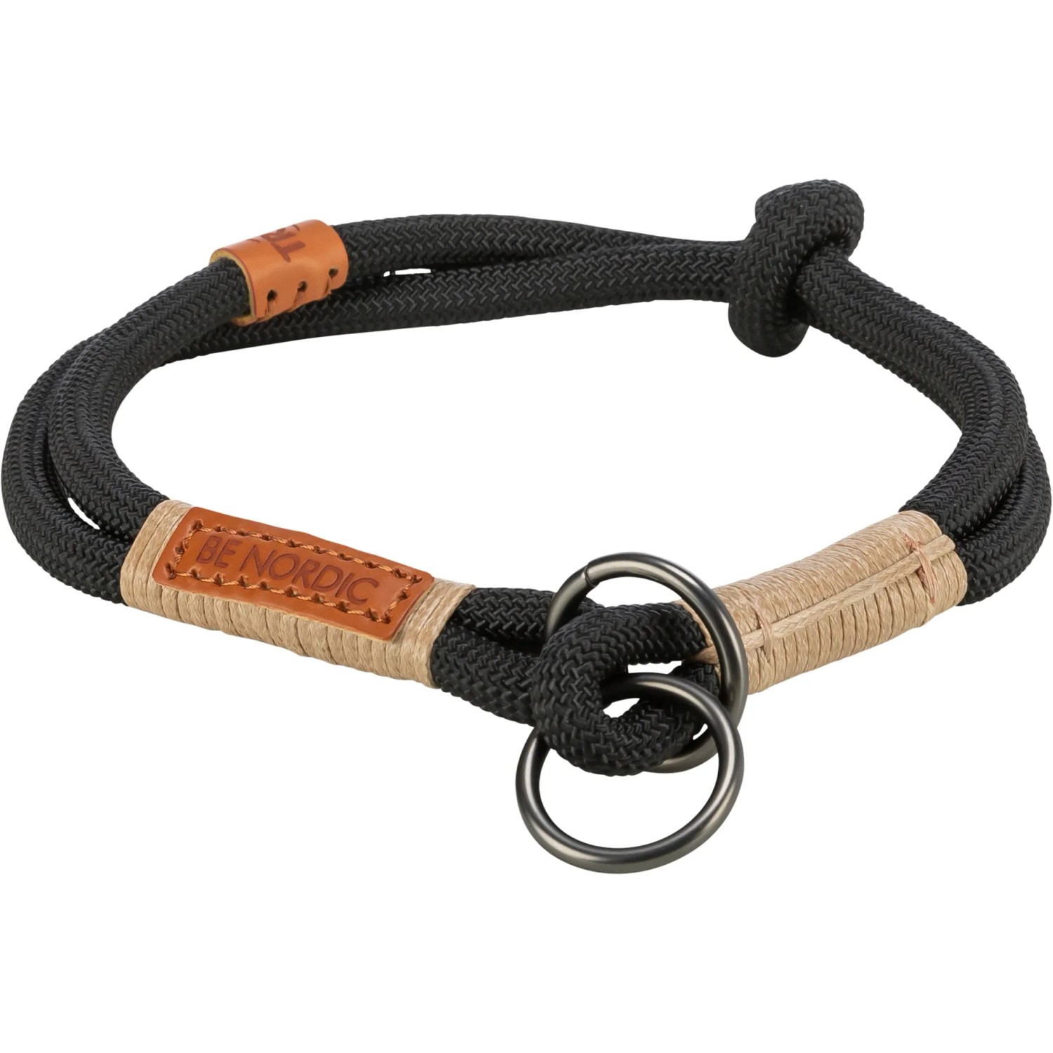 Trixie Zug-Stopp-Halsband Be Nordic 40 cm x Ø 8 mm Schwarz-Sand