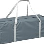 Verpackte Bestway Poolüberdachung Pavilion 600x295cm in grauer Tragetasche mit weißen Trägern.
