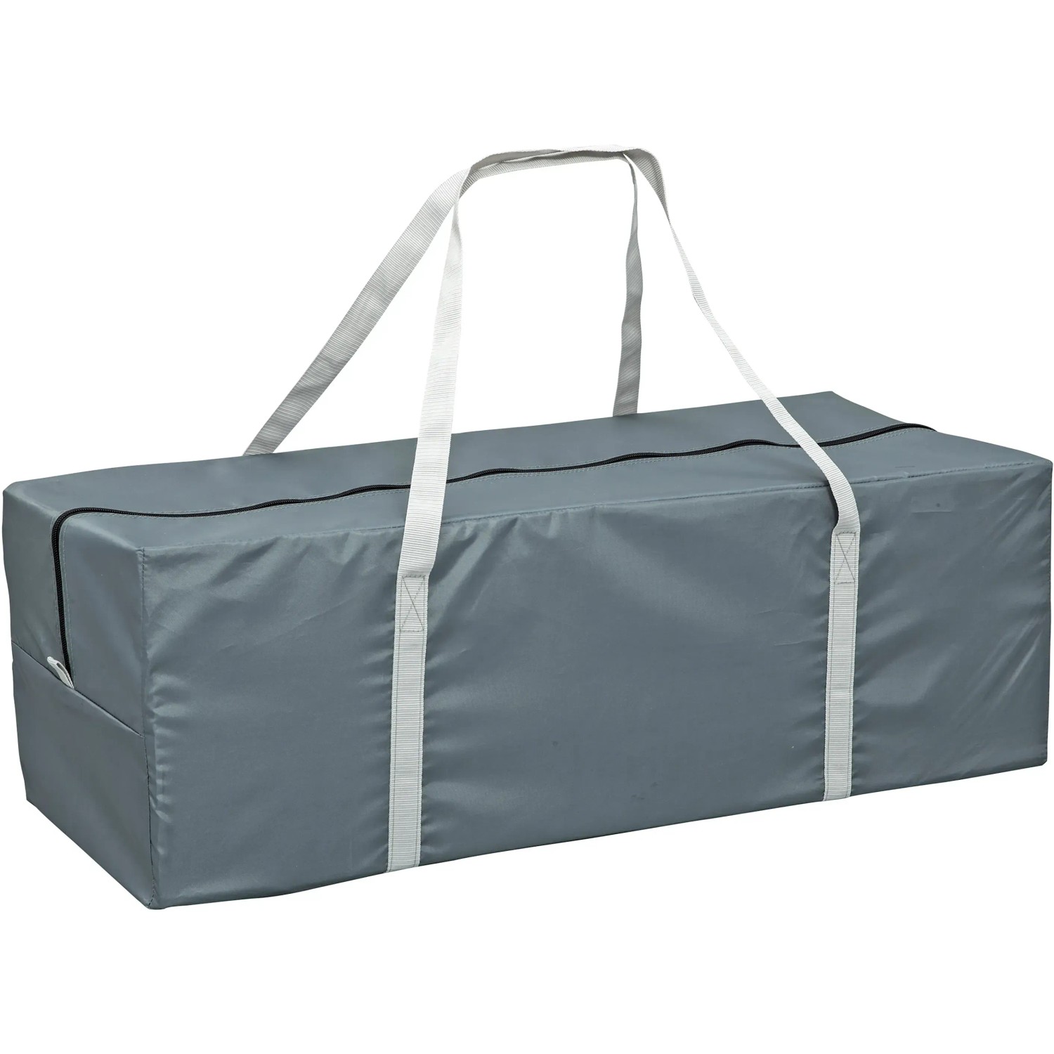 Verpackte Bestway Poolüberdachung Pavilion 600x295cm in grauer Tragetasche mit weißen Trägern.