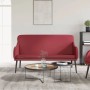 Weinrote vidaXL Sitzbank aus Kunstleder, 110 cm breit, für Schuhbänke oder Wohnzimmer.