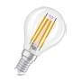 Dimmbares Osram E14 LED-Leuchtmittel in Tropfenform, klar, 3,4W, 470lm, 8x4,5cm.