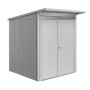 Biohort Metall-Gerätehaus AvantGarde Gr. A1, silber-metallic mit Doppeltür.