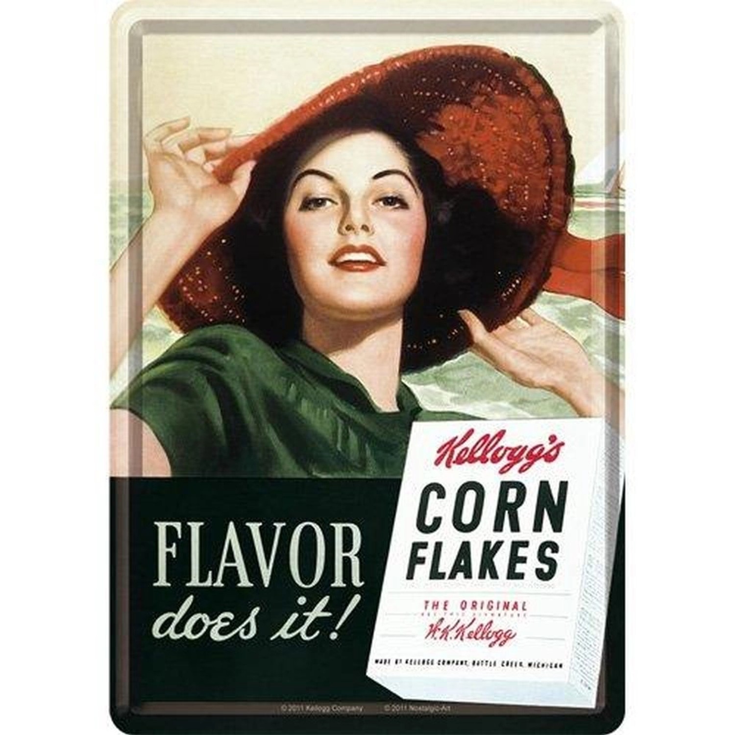 Nostalgic-Art Blechpostkarte - Kellogg's - Flavor Does It günstig online kaufen