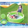 Bestway Planschbecken Classic, 122 cm, grün, mit Kindern im Garten.