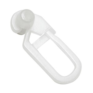 Gardinia Rollring mit Faltenlegehaken für Gardinenschiene Paros, weiß, 20er-Pack.