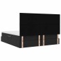 Schwarzes vidaXL Bett mit LED-Leisten, 180x200 cm, Samtbezug.