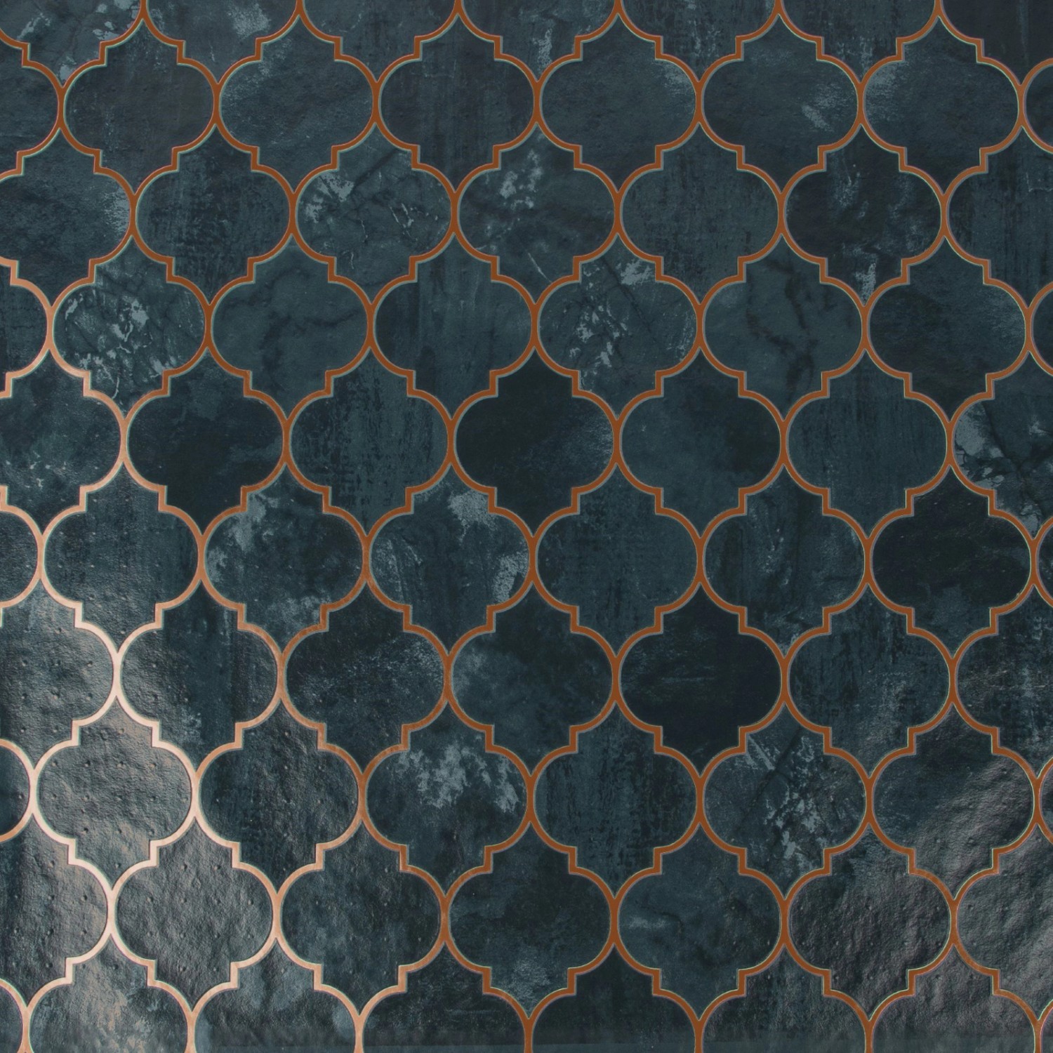 Contour Vliestapete Tegula Teal 10,05 x 0,52 m