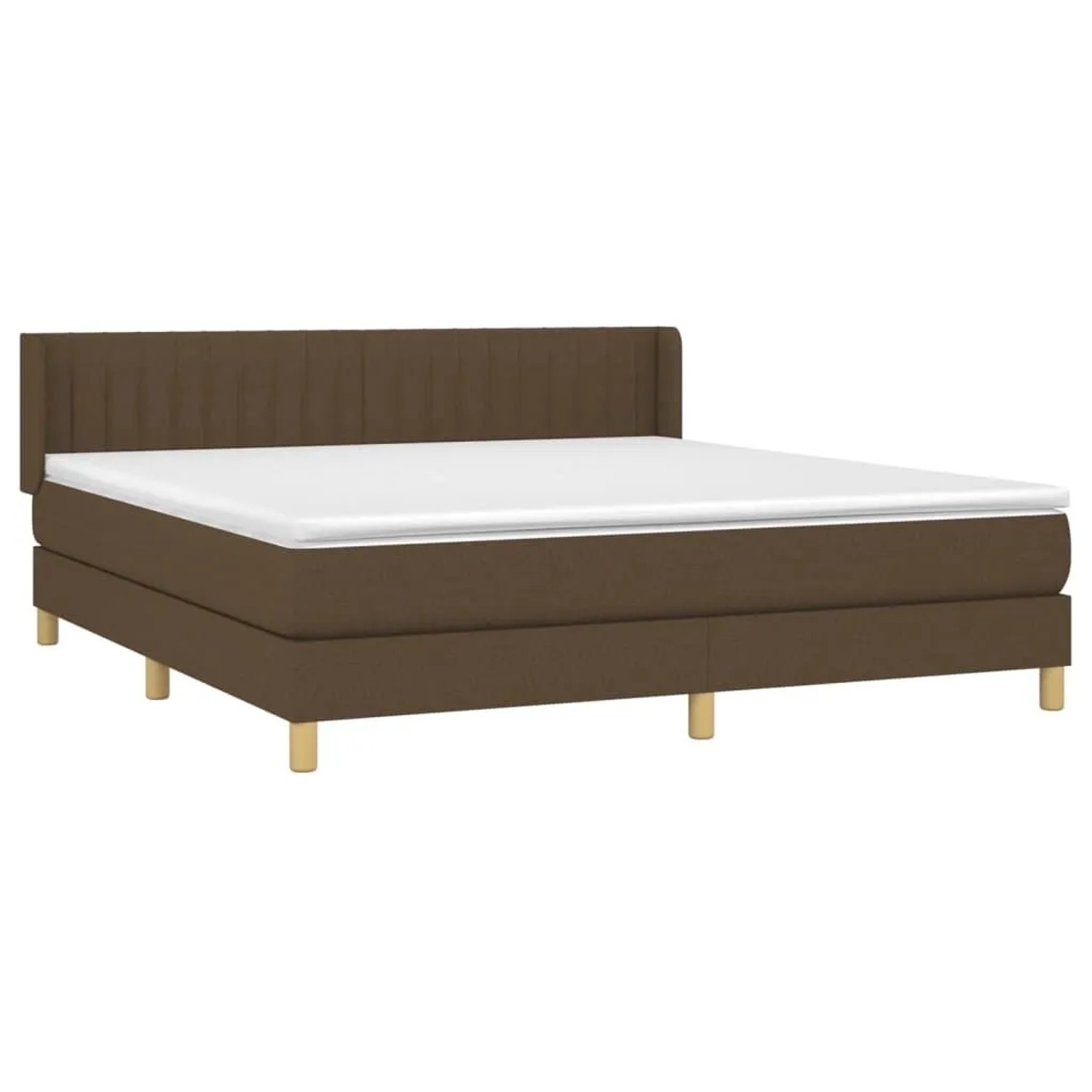 vidaXL Boxspringbett mit Matratze Dunkelbraun 160x200 cm Stoff 3130444 günstig online kaufen